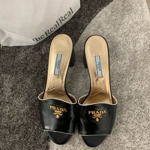 PRADA low heel slides
